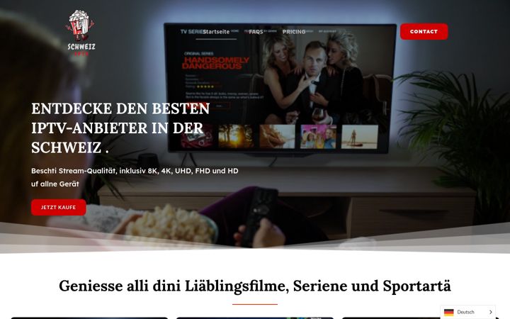 Screenshot of iptvschweiz.org
