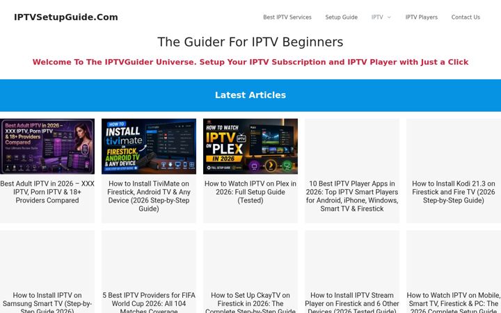 Screenshot of iptvsetupguide.com