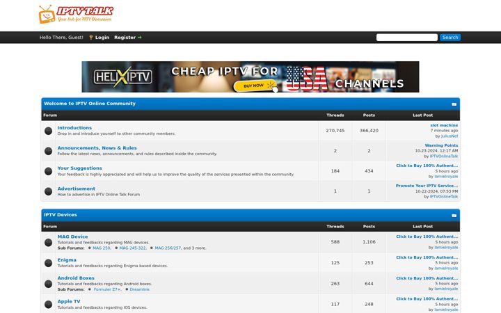 Screenshot of iptvtalk.online