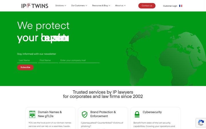 Posnetek zaslona iptwins.com