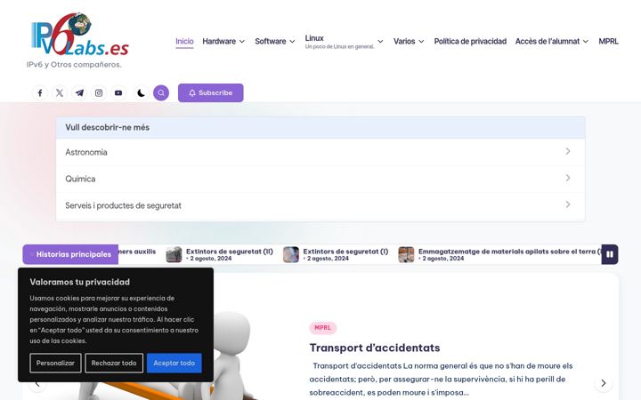 Screenshot of ipv6labs.es