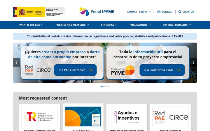 Screenshot stránky ipyme.org