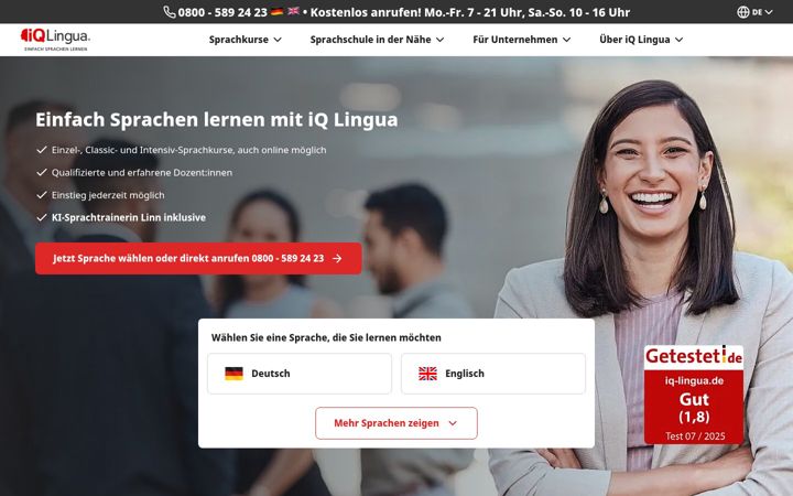 Screenshot of iq-lingua.at