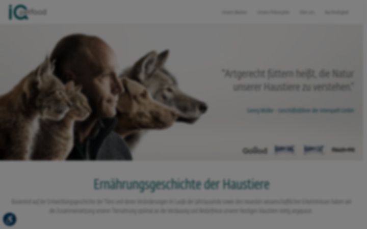 Screenshot of iq-petfood.de