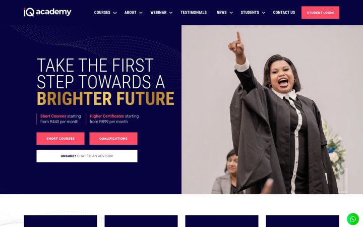 Screenshot of iqacademy.ac.za