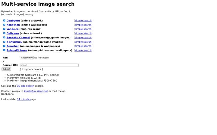 Screenshot of iqdb.org