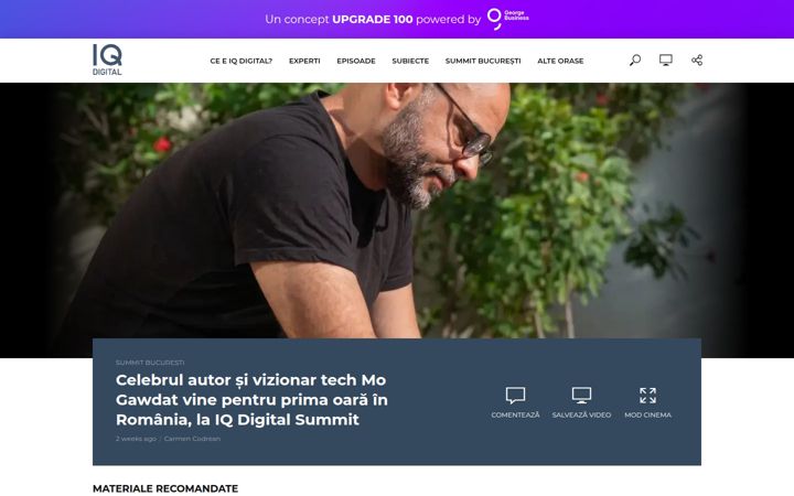 Екранна снимка на iqdigital.ro