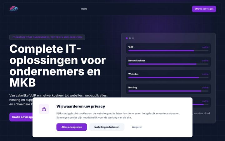 Screenshot of iqhosted.nl