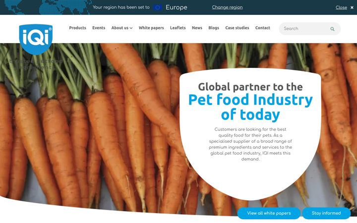 Screenshot of iqi-petfood.com