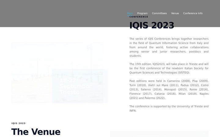 Screenshot of iqis2023.it