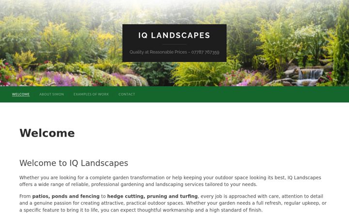 Screenshot of iqlandscapes.co.uk
