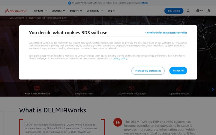 Screenshot of iqms.com