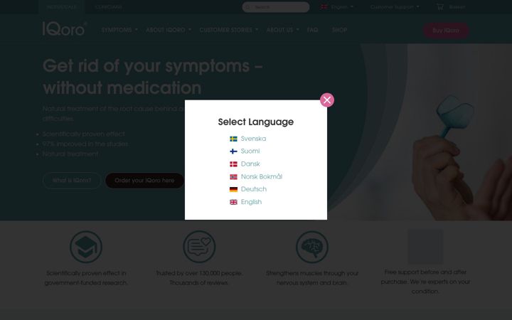 Screenshot of iqoro.com