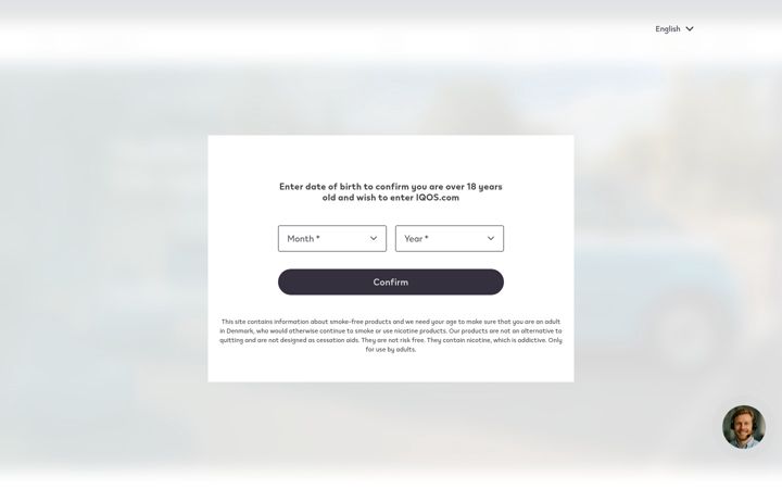 Snímek obrazovky iqos.com