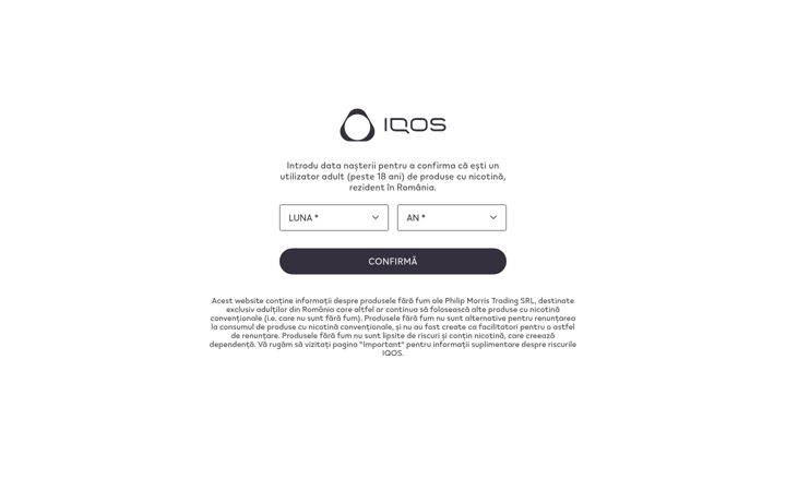 Screenshot of iqos.ro