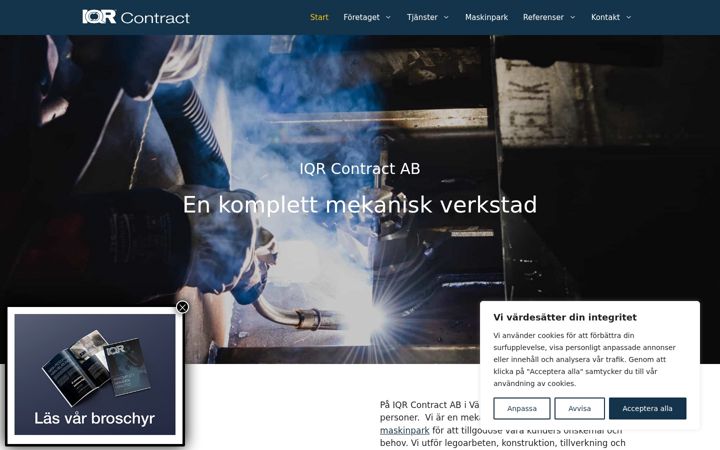 Screenshot of iqrcontract.se