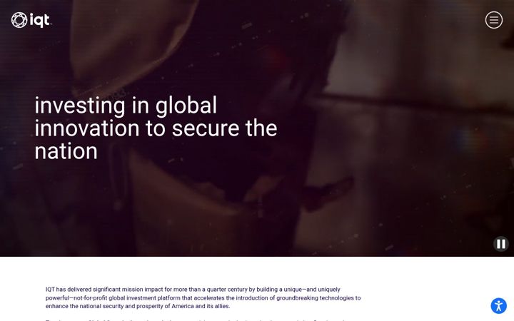 Screenshot of iqt.org