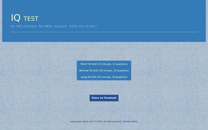 Screenshot of iqtest-iqtest.com