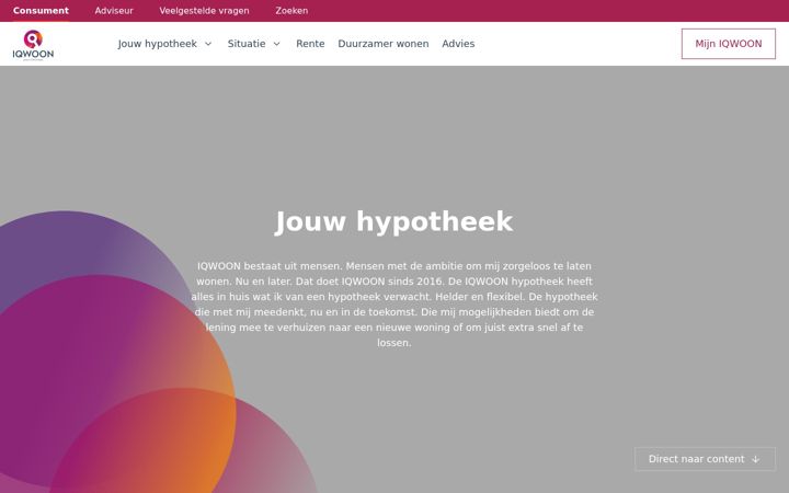 Screenshot of iqwoon.nl
