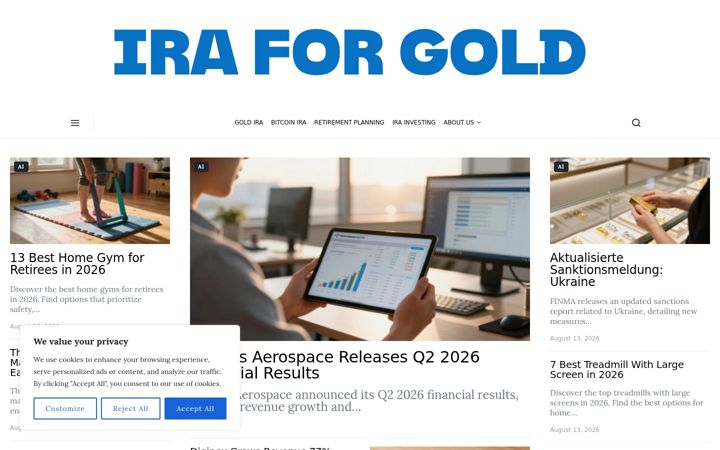 Screenshot of iraforgold.com