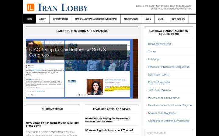 Screenshot of iranlobby.net