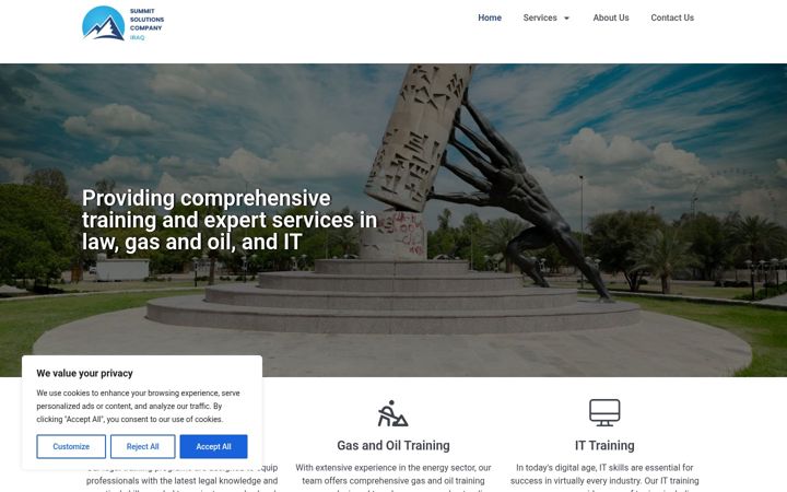 Screenshot of iraqssc.com