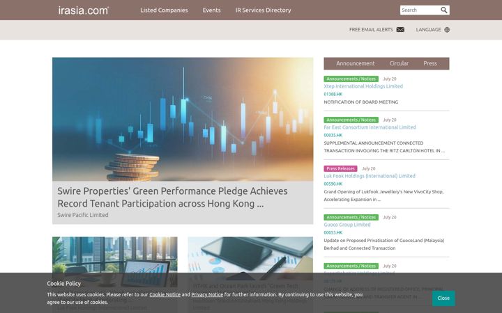 Screenshot of irasia.com