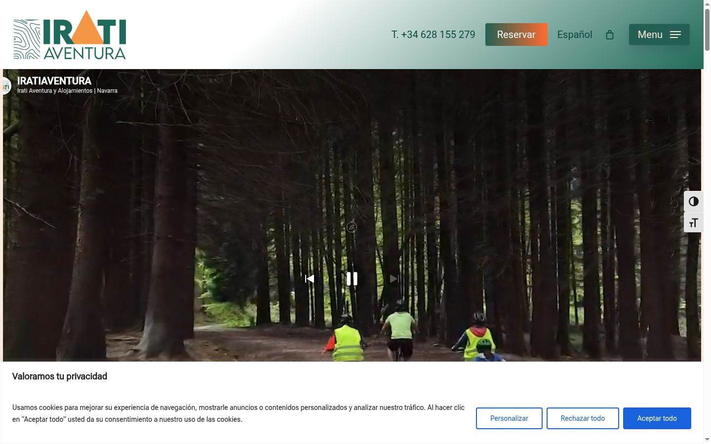 Sutikimo reklamjuostės, rodytos prieš bet kokią sąveiką, ekrano kopija