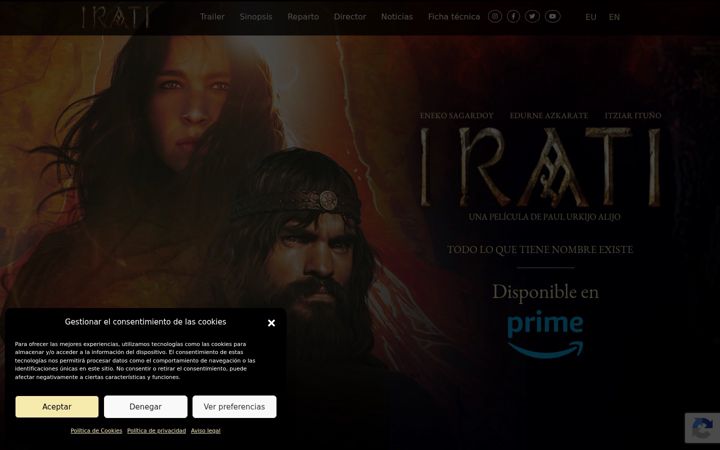 Screenshot of iratifilm.com