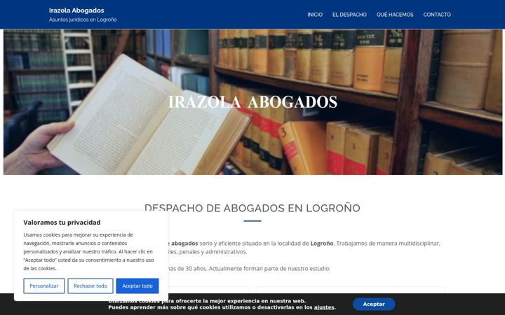 Screenshot of irazolaabogados.com