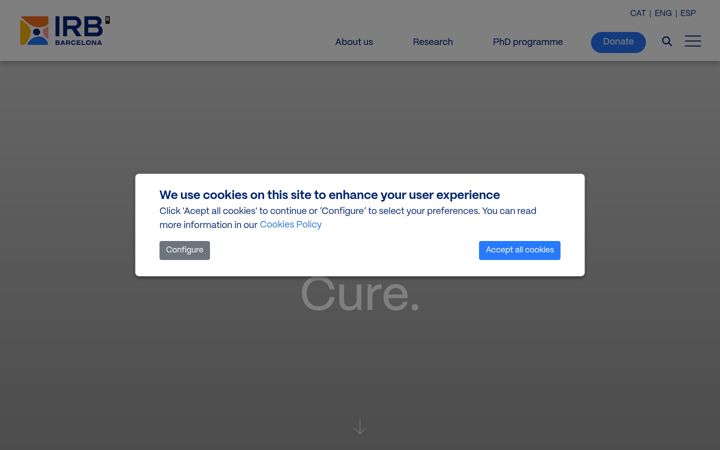 Screenshot of irbbarcelona.org