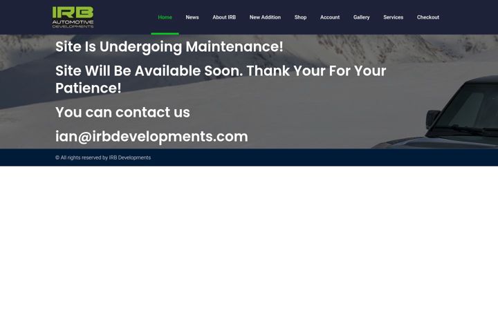 Screenshot of irbdevelopments.com
