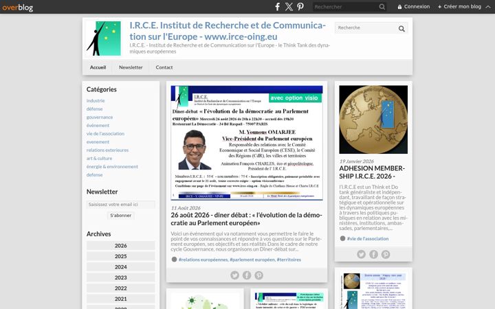 Screenshot of irce-oing.eu