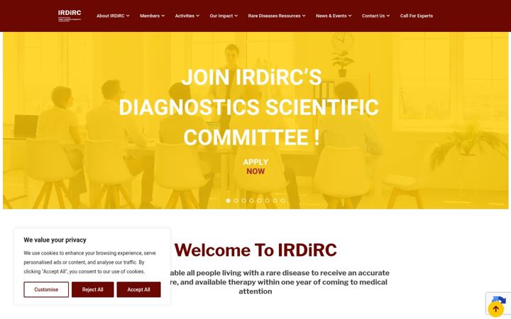 Screenshot of irdirc.org