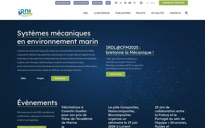Screenshot of irdl.fr
