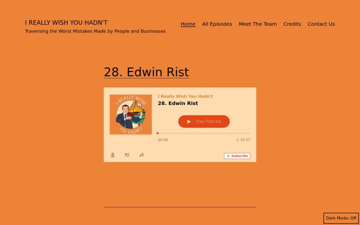 Screenshot of ireallywishyouhadnt.com