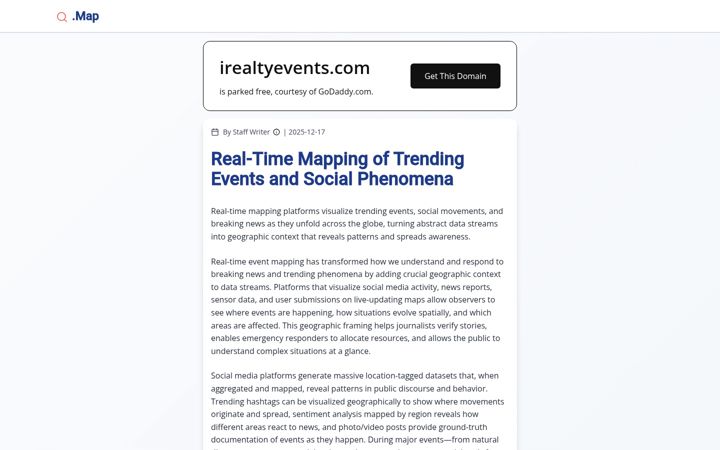 Screenshot of irealtyevents.com