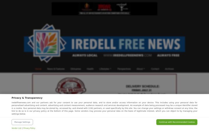 Screenshot of iredellfreenews.com