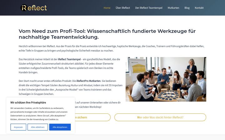 Screenshot of ireflect.de