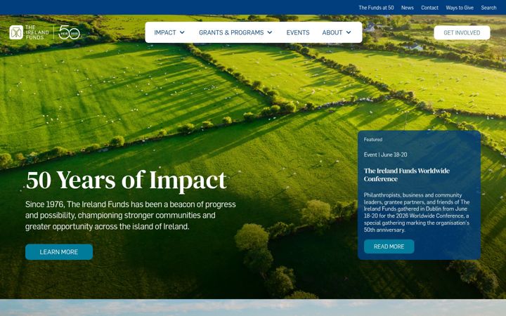 Screenshot of irelandfunds.org