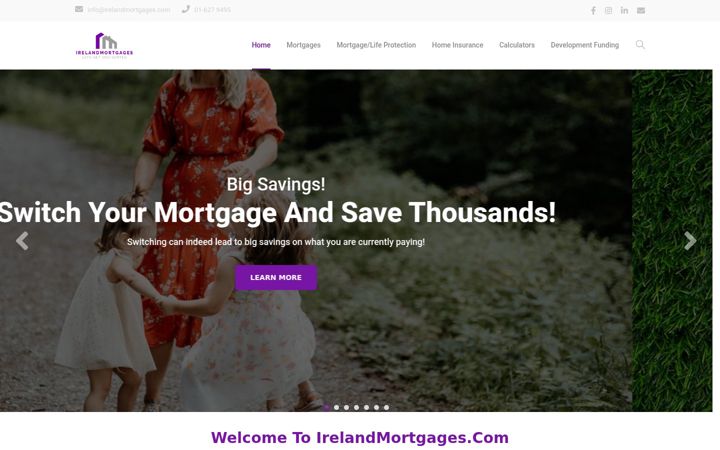 Screenshot of irelandmortgages.com