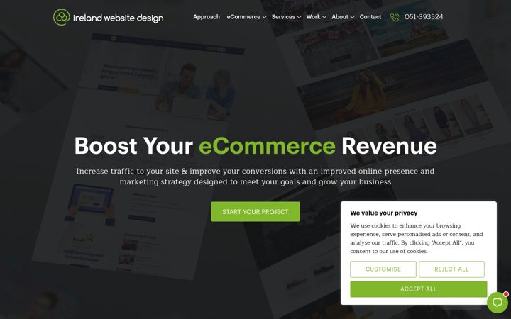 Screenshot of irelandwebsitedesign.com