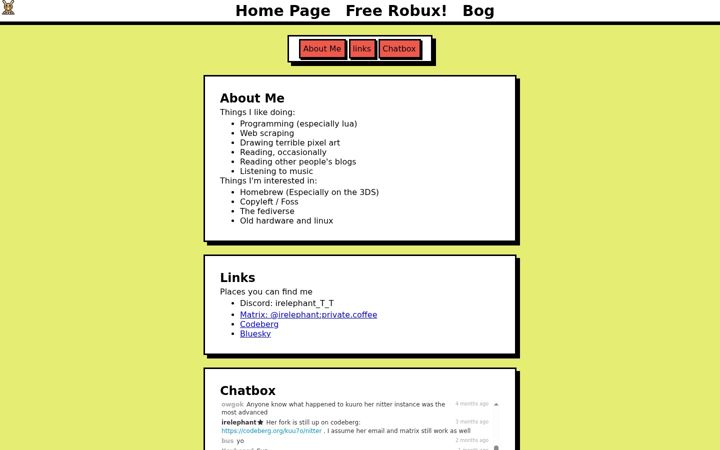 Screenshot of irelephant.net