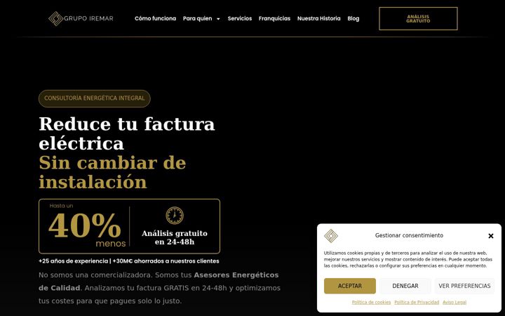 Screenshot of iremarenergias.es