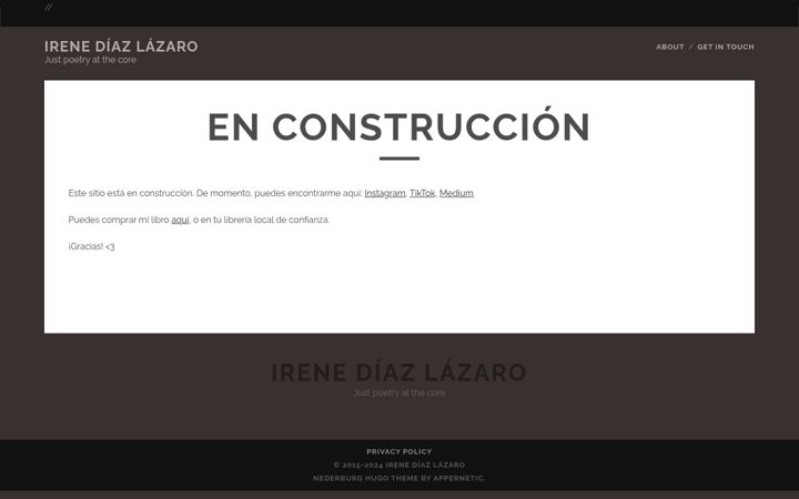 Screenshot of irenediazlazaro.com