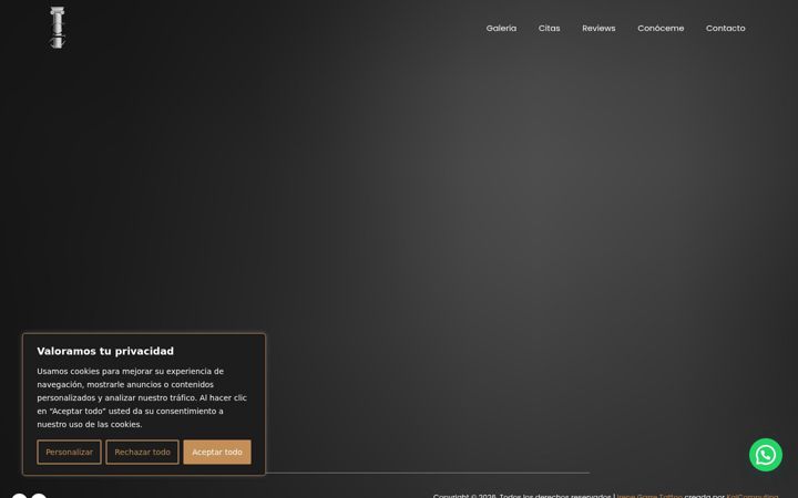 Screenshot of irenegarretattoo.com