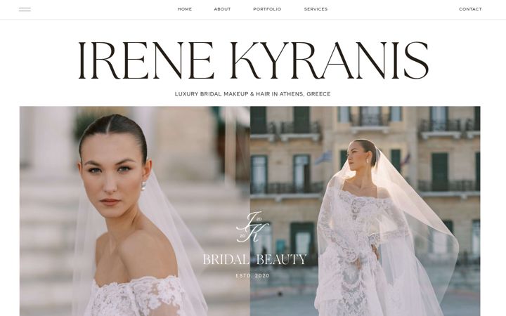 Screenshot of irenekyranisbridalbeauty.com