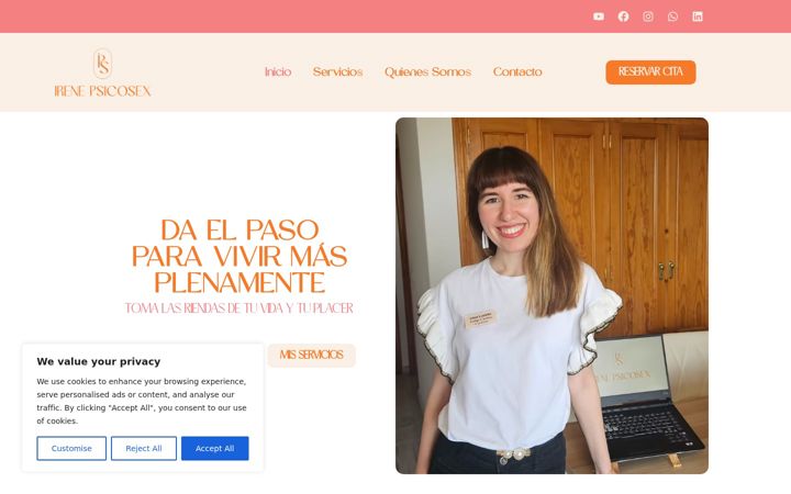 Screenshot of irenepsicosex.com.es
