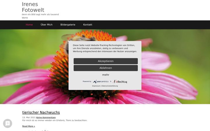 Screenshot of irenes-fotowelt.de