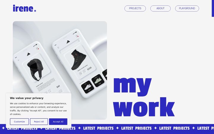 Screenshot of irenesebastianalarcon.com